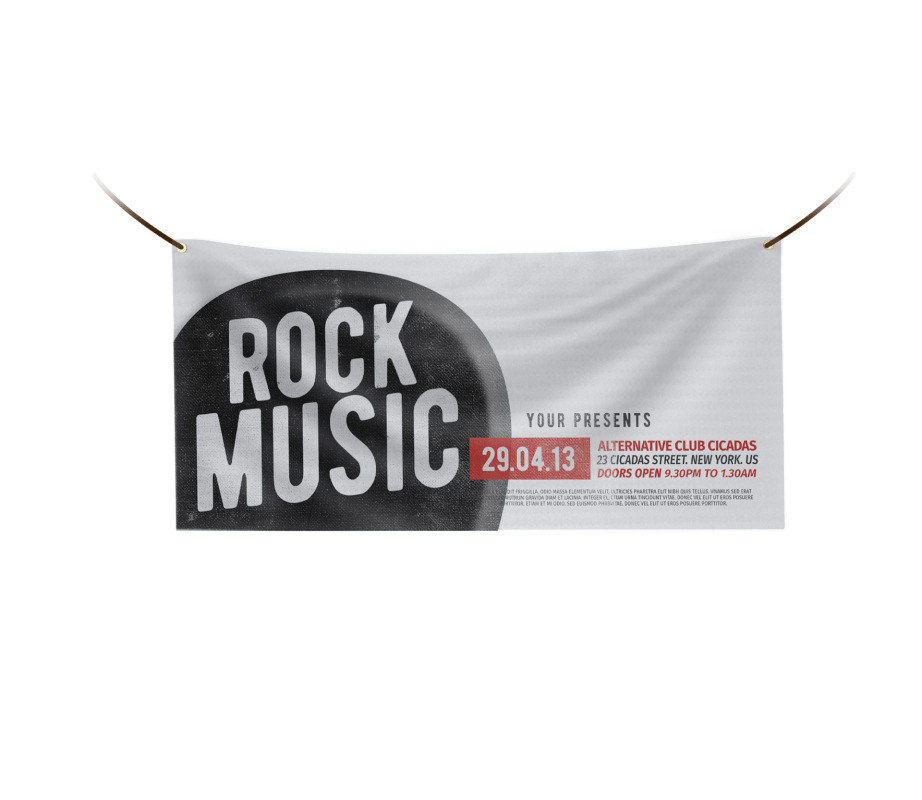 Vinyl and mesh banner options with custom branding