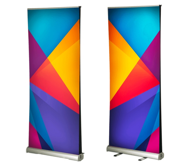 Pull-up and retractable banner displays for events