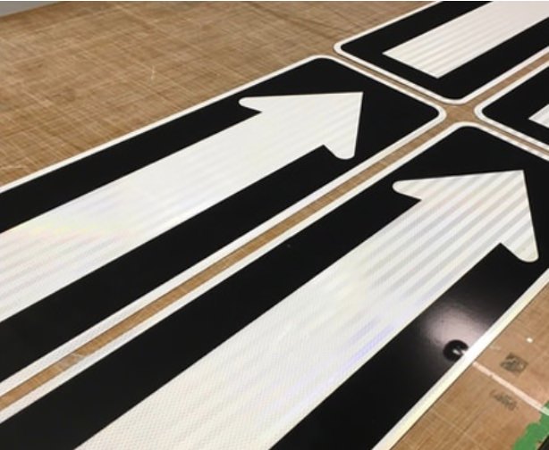 Durable parking signs with reflective vinyl and digital printing