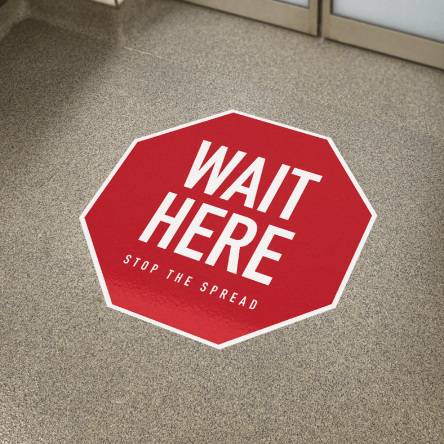 Durable removable floor adhesive decals
