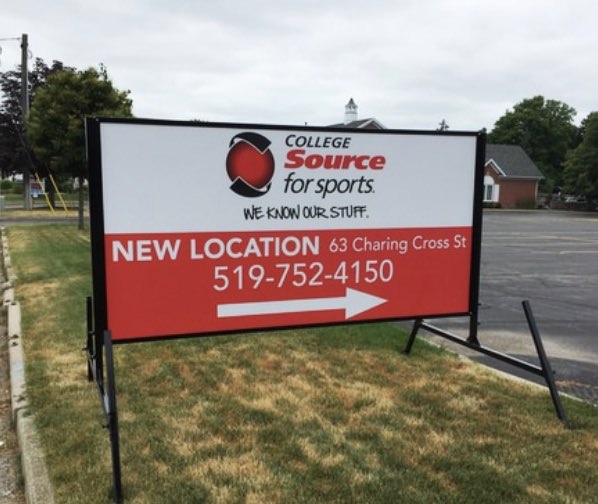 Outdoor street advertising signage with custom branding