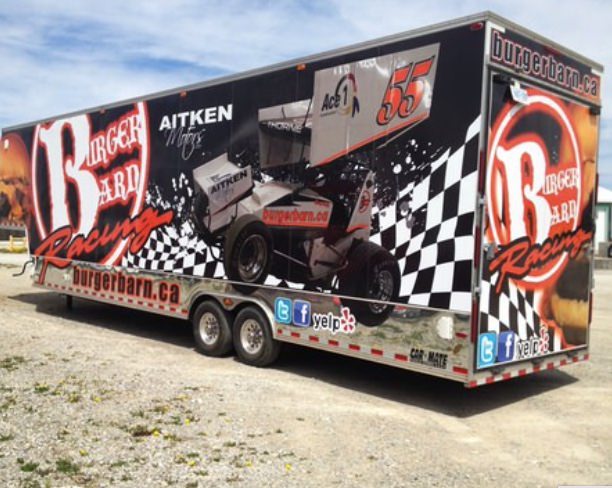 Custom vinyl trailer wraps for business branding